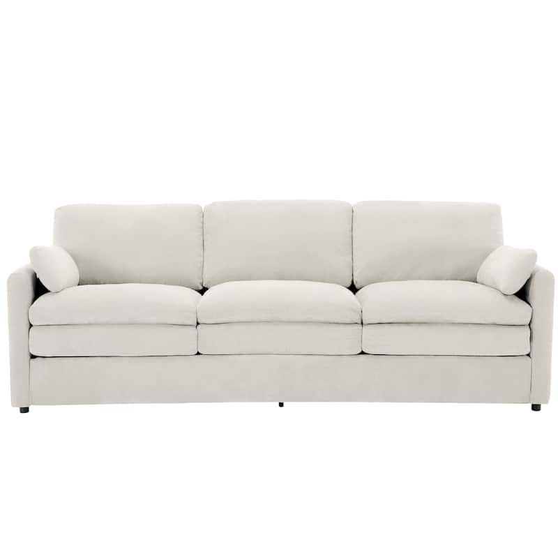 Roomfitters 89" Oversized Upholstered 3-Seater Cloud Sofa with Dual Plush Cushions