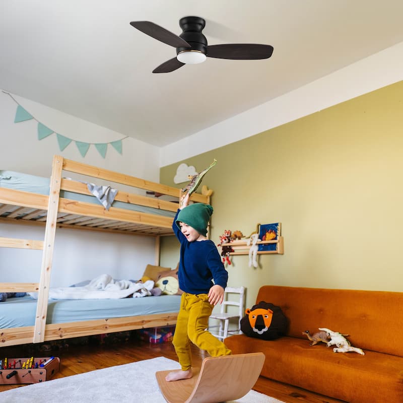 CARRO Quest 44" 3-Blade Smart Ceiling Fan with LED Light.