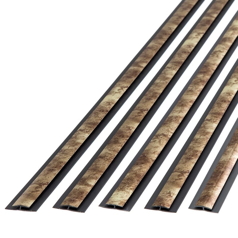 FASÄDE 47 in. Decorative Vinyl Divider Trim Bermuda Bronze (5 Pack) - 5 Pack - 5 Pack