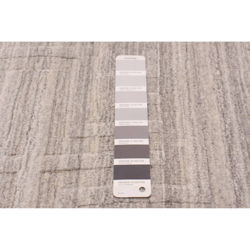 ECARPETGALLERY Hand Loomed Kashkuli Gabbeh Grey Wool Rug - 7'8 x 10'0
