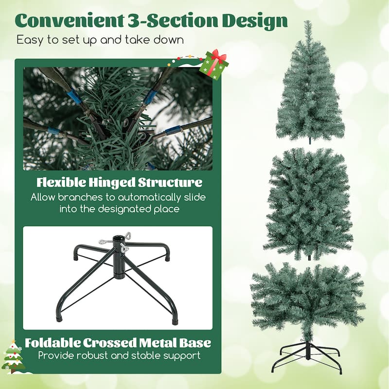 Gymax 6.5/7.5 FT Artificial Xmas Tree w/ 556/724 Branch Tips 200/250 - See Details
