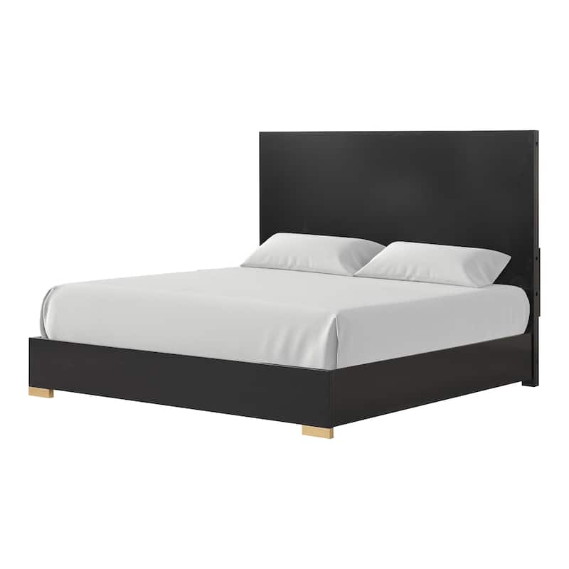 Furniture of America Kismet Modern 5-Piece Black Wood Platform Bedroom Set
