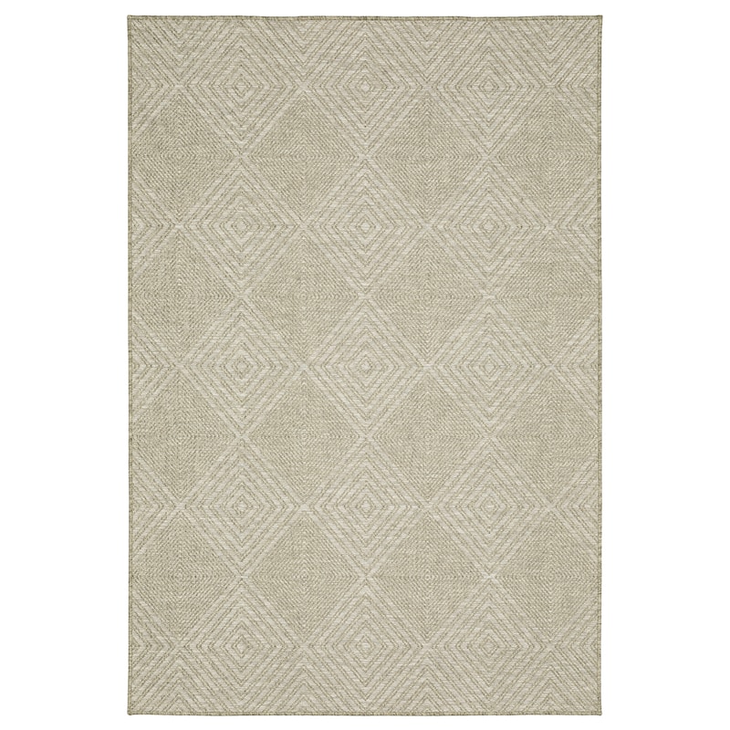 Sens Beige Geometric Casual Area Rug