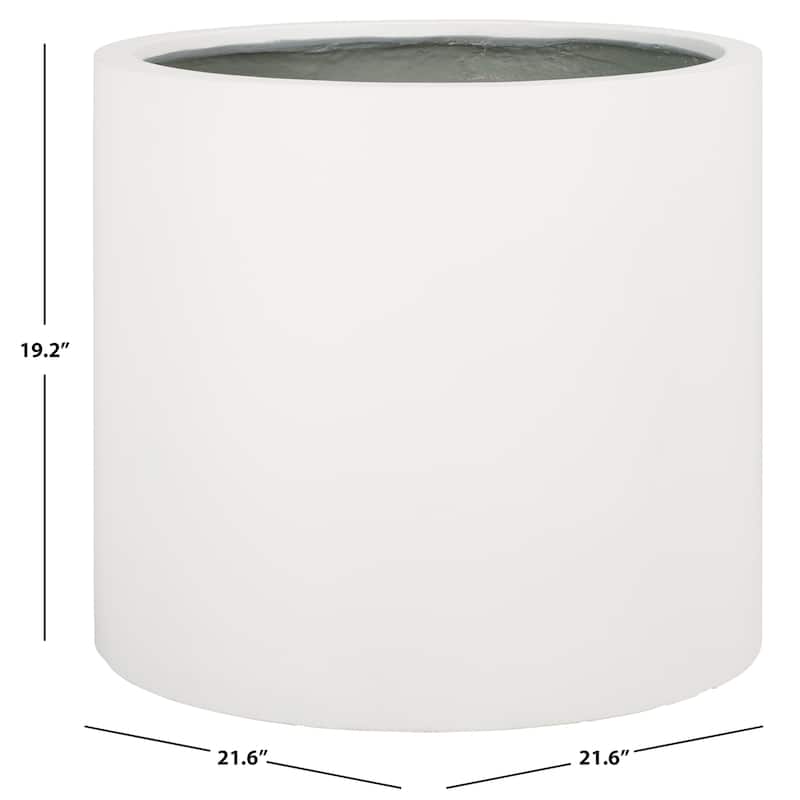 SAFAVIEH Outdoor Daijah Black Planter - 22"W x 22"D x 19"H