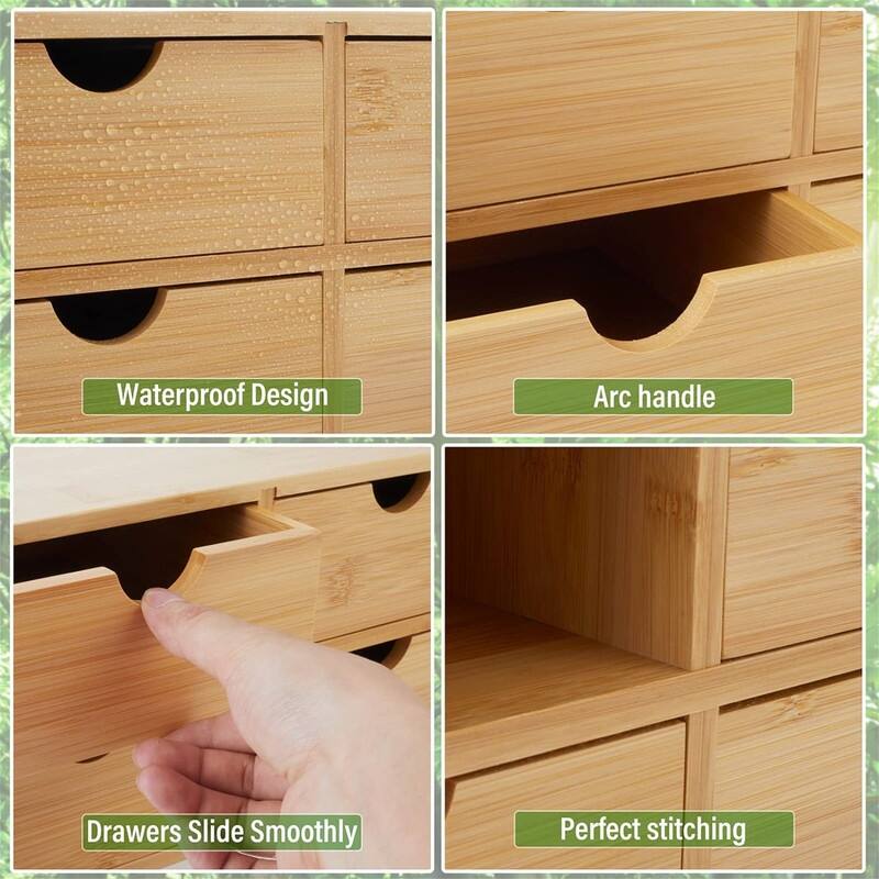 4 Drawers Makeup Storage - 13.38"D x 16.5"W x 7.48"H