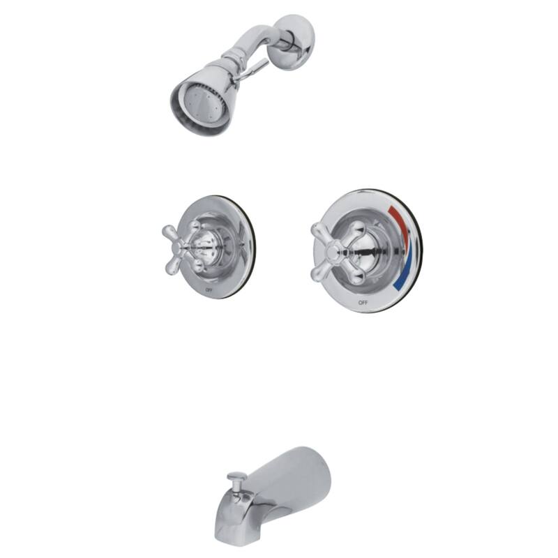 Kingston Brass Vintage Pressure Balanced Two-Handle Tub and Shower Faucet - Polished Chrome
