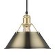 preview thumbnail 1 of 0, Yep by Golden Lighting Orwell 1-light 10in Pendant in Brushed Champagne Brass and Aged Brass shade - Gold