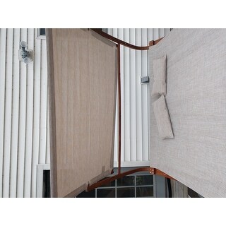 Marrakech Outdoor Wood Sunbed with Canopy by Christopher Knight Home