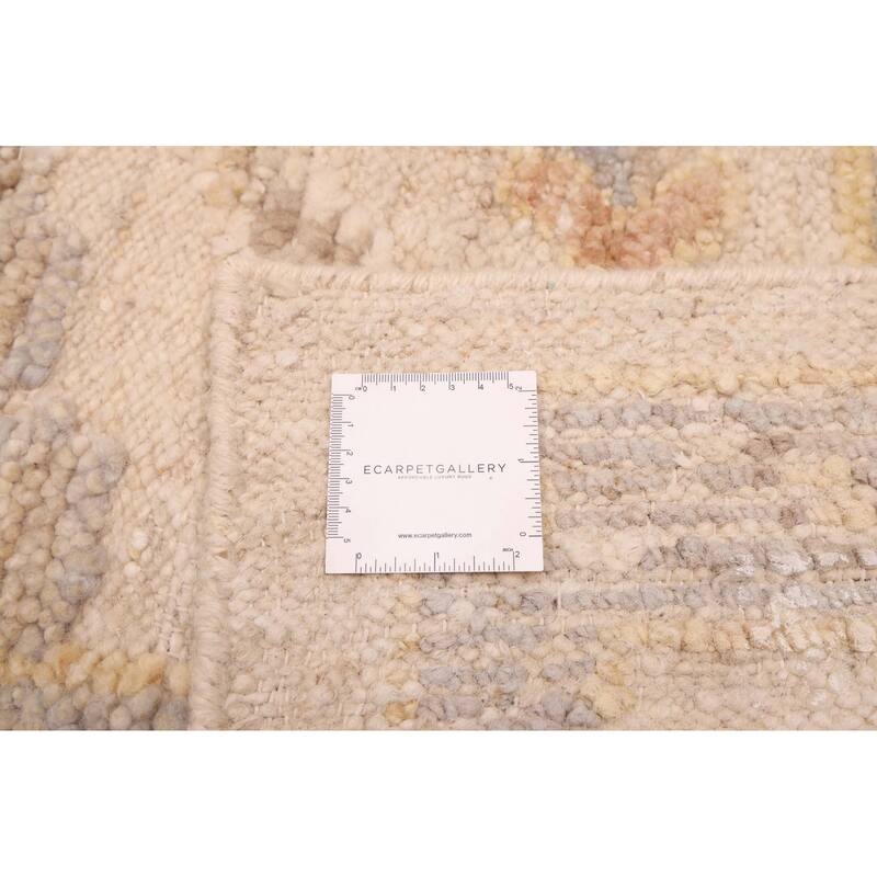 ECARPETGALLERY Hand-knotted Looma Ivory Wool Rug - 8'3 x 9'11