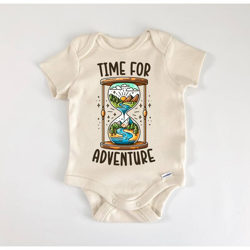 Time For Adventure - Baby Boy Girl Clothes Infant Bodysuit Funny Cute Newborn - White - 6-9M