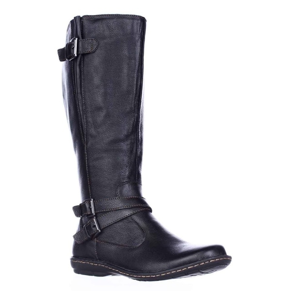 B.O.C. Born Concept Barbana Wide Calf Riding Boots, Black