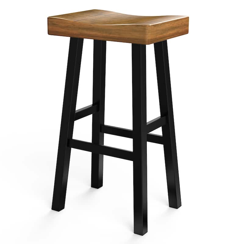 Solid Wood Modern Midnight Bar Stool Set of 2