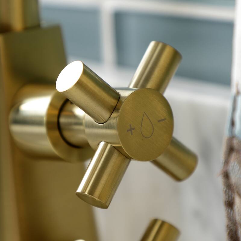 Kingston Brass Constantine Two-Handle 1-Hole Deck Mount Bathroom Faucet with Push Pop-Up