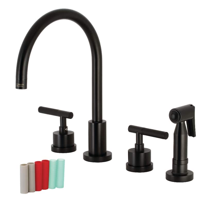 Kingston Brass Kaiser 1.8 GPM Widespread Kitchen Faucet � Includes