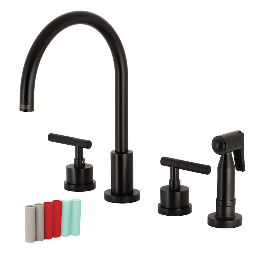 Kingston Brass Kaiser 1.8 GPM Widespread Kitchen Faucet � Includes