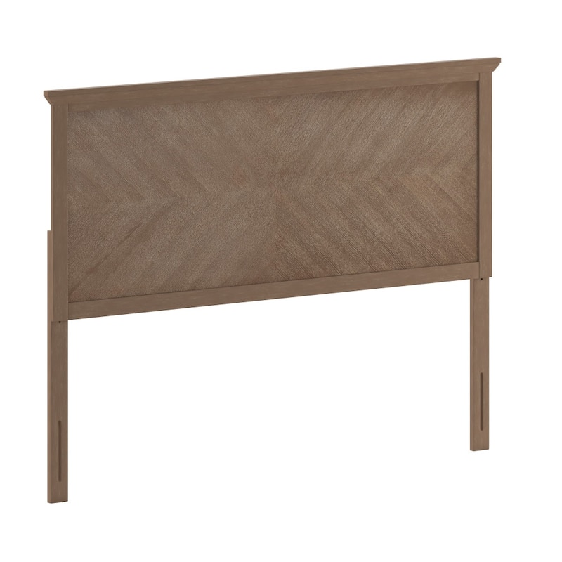 Solid Wood Herringbone Patterned Headboard Only