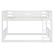preview thumbnail 24 of 22, Full Over Full Bunk Bed Low Bunk Bed Frame for Kids, Solid Pine Wood Bunk with Ladder, Full-length Guardrails Floor Bed Frame