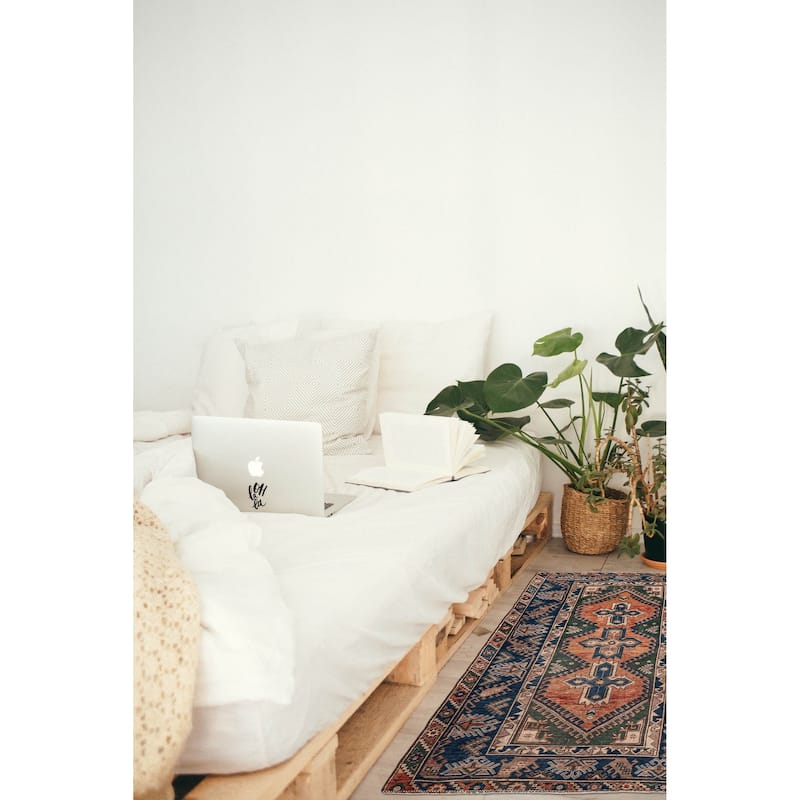 ECARPETGALLERY Hand-knotted Melis Vintage Copper Wool Rug - 4'1 x 6'7