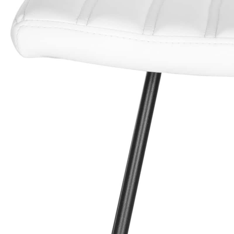 SAFAVIEH Doreen Mid-Century Dining Modern White 27-inch Counter Stool (Set of 2) - 16.5" x 16" x 26"