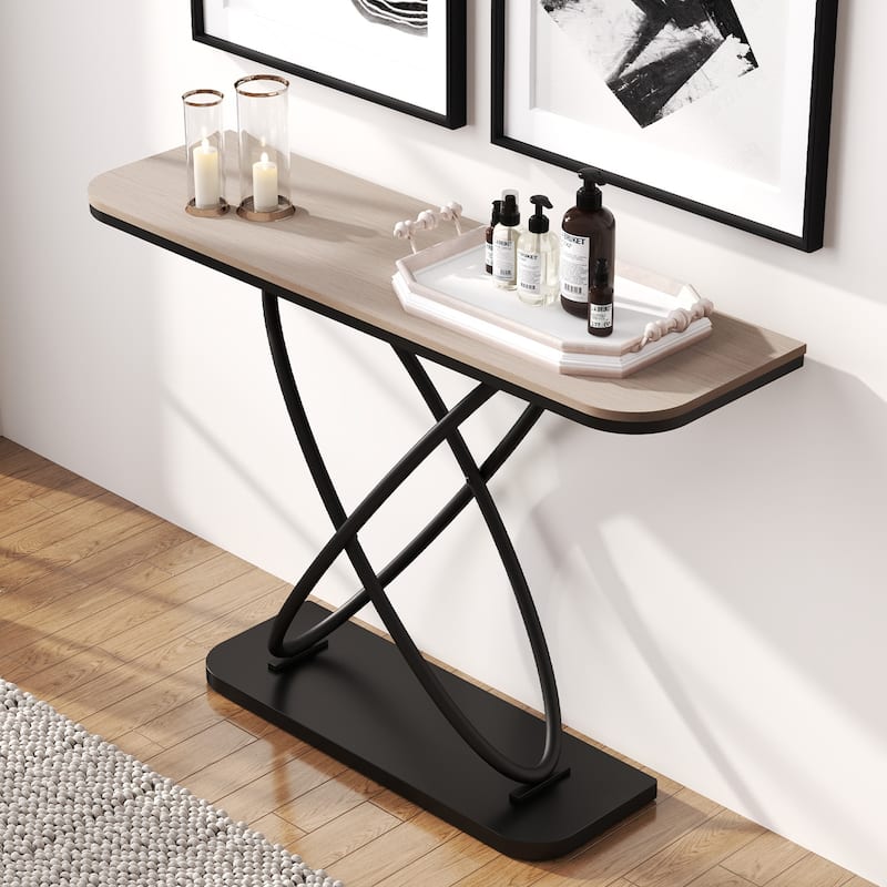 47.4" Industrial Console Table for Entryway Sofa Table - 47.4"L x 14"W x 32.8"H