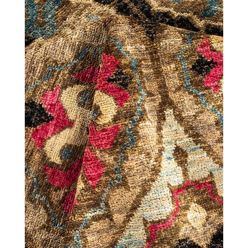Overton Hand Knotted Wool Vintage Inspired Modern Contemporary Modern Multi Area Rug - 4' 0" x 6' 0"