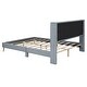 preview thumbnail 20 of 28, Queen Size Corduroy Upholstered Platform Bed with Wingback Headboard