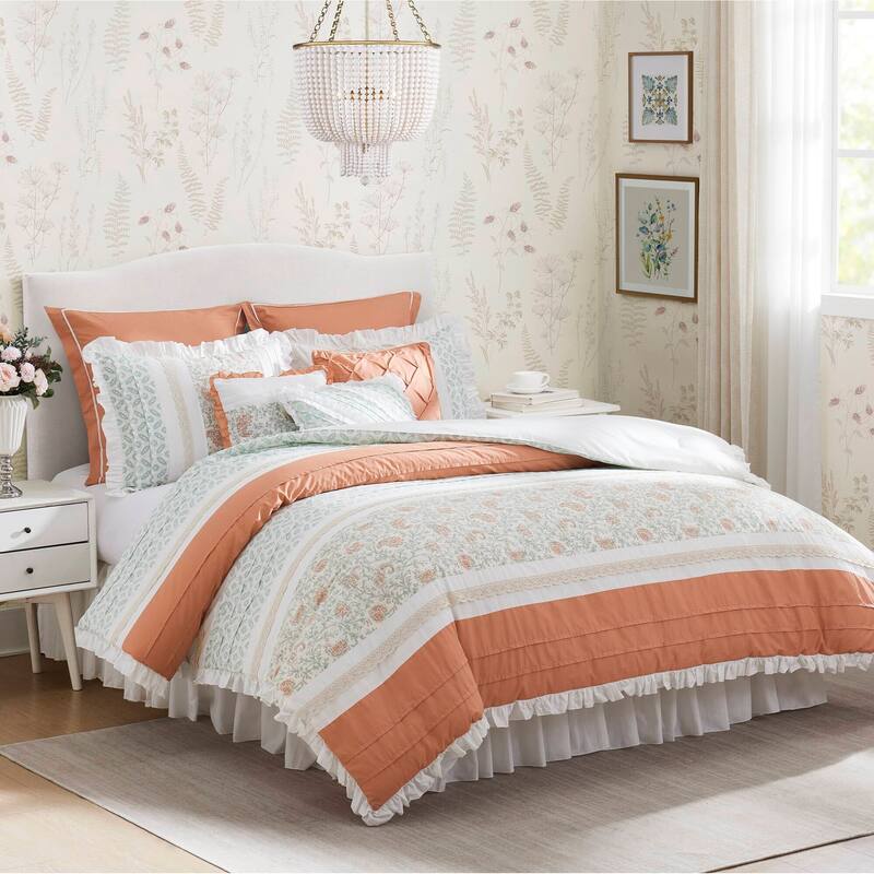 Madison Park Vanessa 9 Piece Cotton Percale Comforter Set