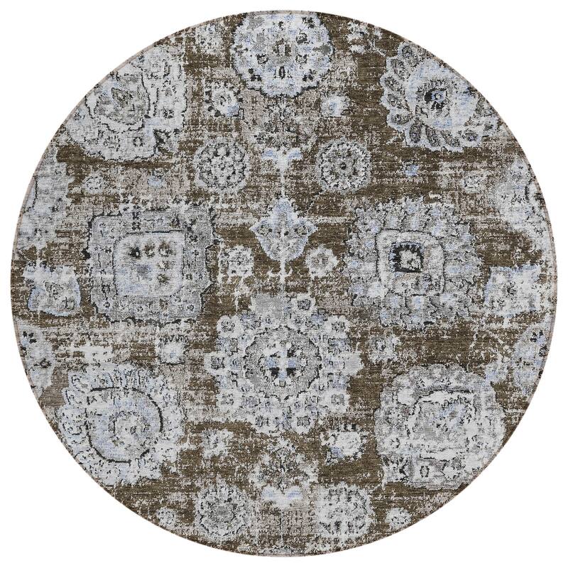 HomeRoots Floral Transitional Rectangle Outdoor Rug