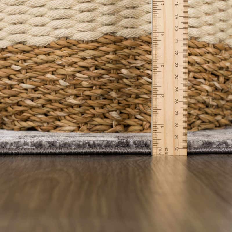 Hauteloom Bluffs Living Room, Bedroom Area Rug - Beige, Denim, Gray - 2' x 2'11"