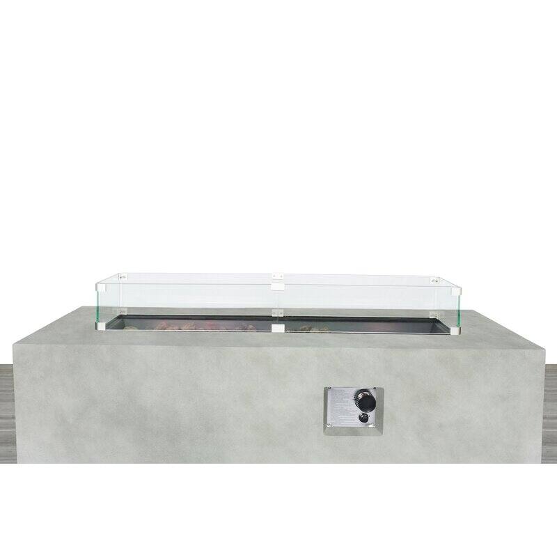 LSI Concrete Outdoor Fire Pit Table