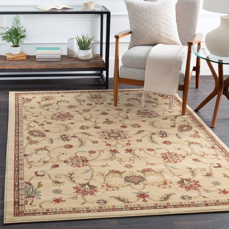Artistic Weavers Lanier Traditional Floral Area Rug - 12' x 14'11" - Tan