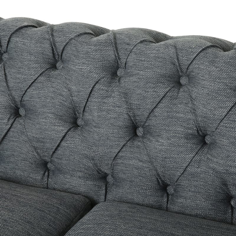 Castalia Nailhead Trim Chesterfield Sofa by Christopher Knight Home - 78.75" L x 33.50" W x 28.00" H