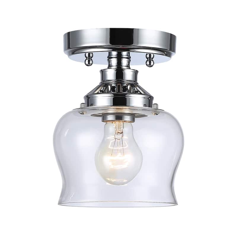 Golden Lighting 3610-SF CLR Daphne 6" Wide Semi-Flush Ceiling Fixture - Chrome