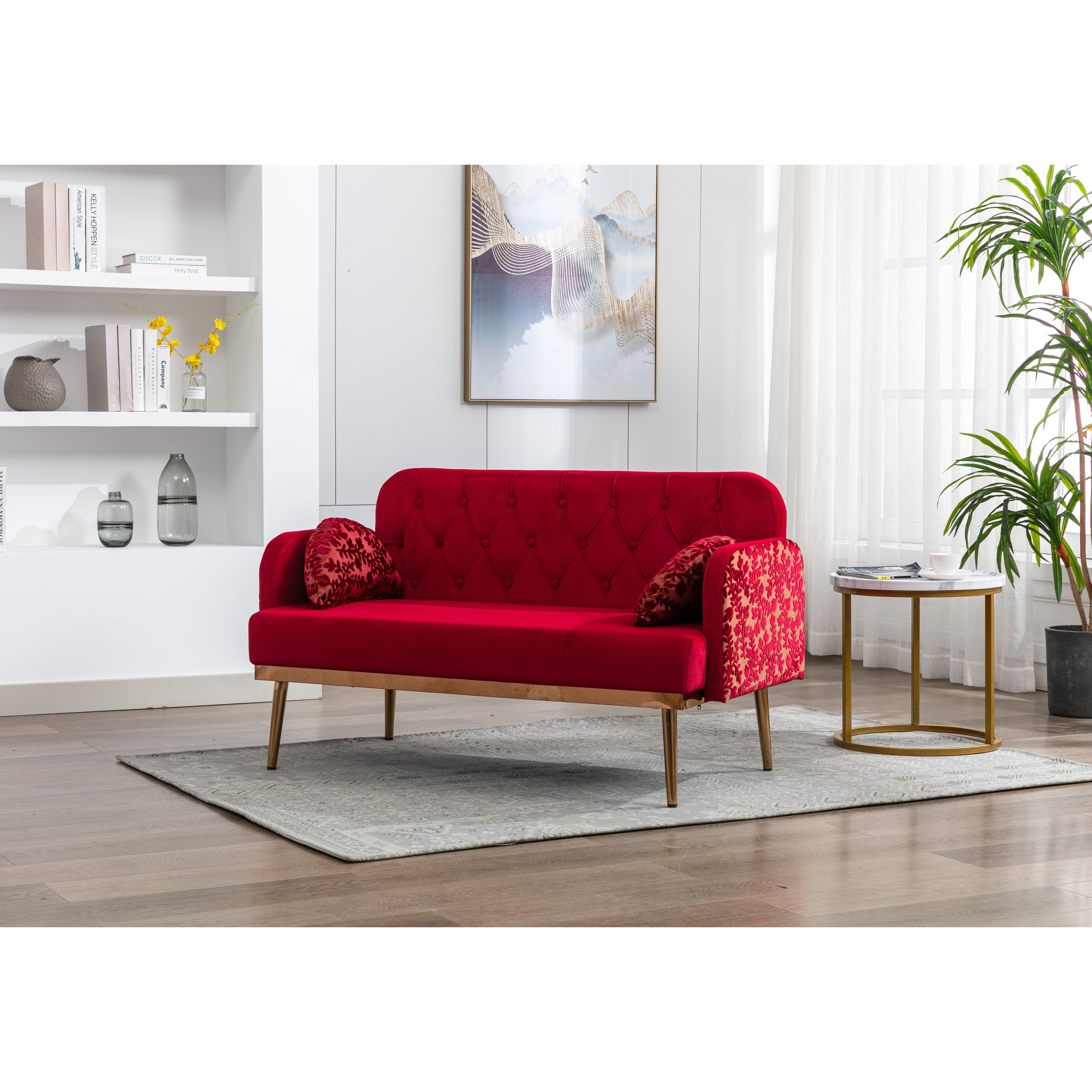 Patterned two top seater sofa