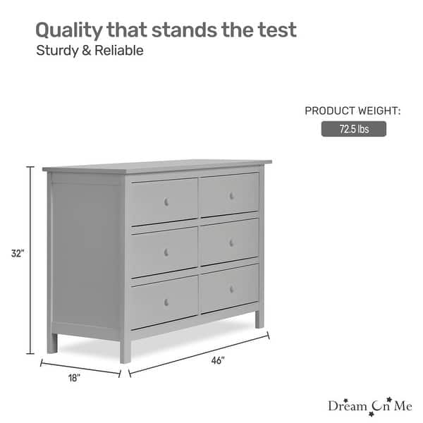 dimension image slide 1 of 2, Dream On Me Universal Double Dresser