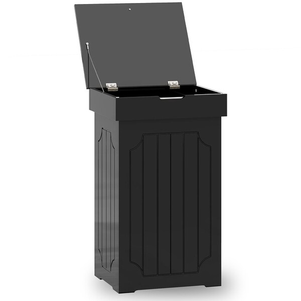 TRASH BOX 木箱　/管理1589 Wooden Recycling Trash Bin, 23 Gallon Kitchen Garbage Can - Bed