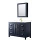 Option Dark Blue, Gold Trim, White Cultured Marble Top