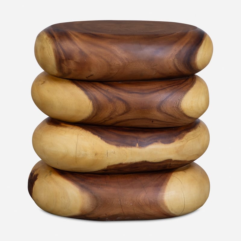 Solid Wooden End Table - 20.5" - Brown