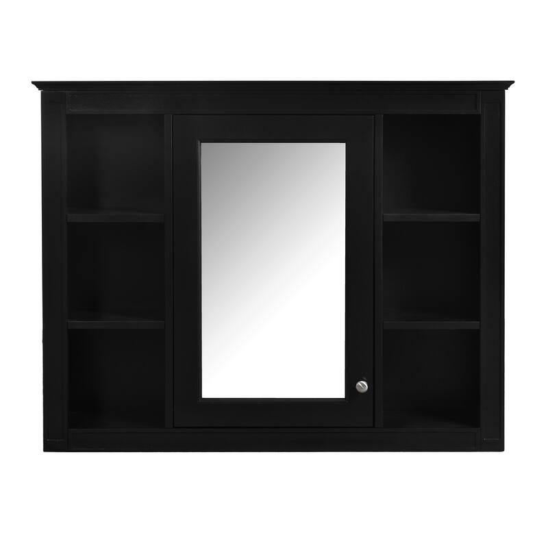 Roomfitters 36" Modern Vanity with Sink and Medicine Cabinet, Bathroom Cabinet with 2 Doors and 4 Drawers