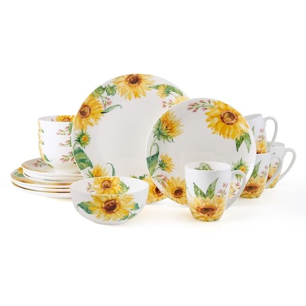 Mikasa Sunflower 16-Piece Dinnerware Set, Service for 4 - 1 - On