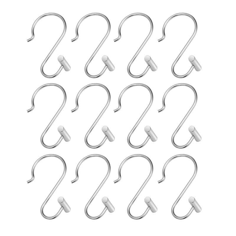 Utopia Alley Shower Rings Hooks, Shower Curtain Rings Hooks for Bathroom, Rust Resistant Shower Curtain Hooks Rings, Set of 12