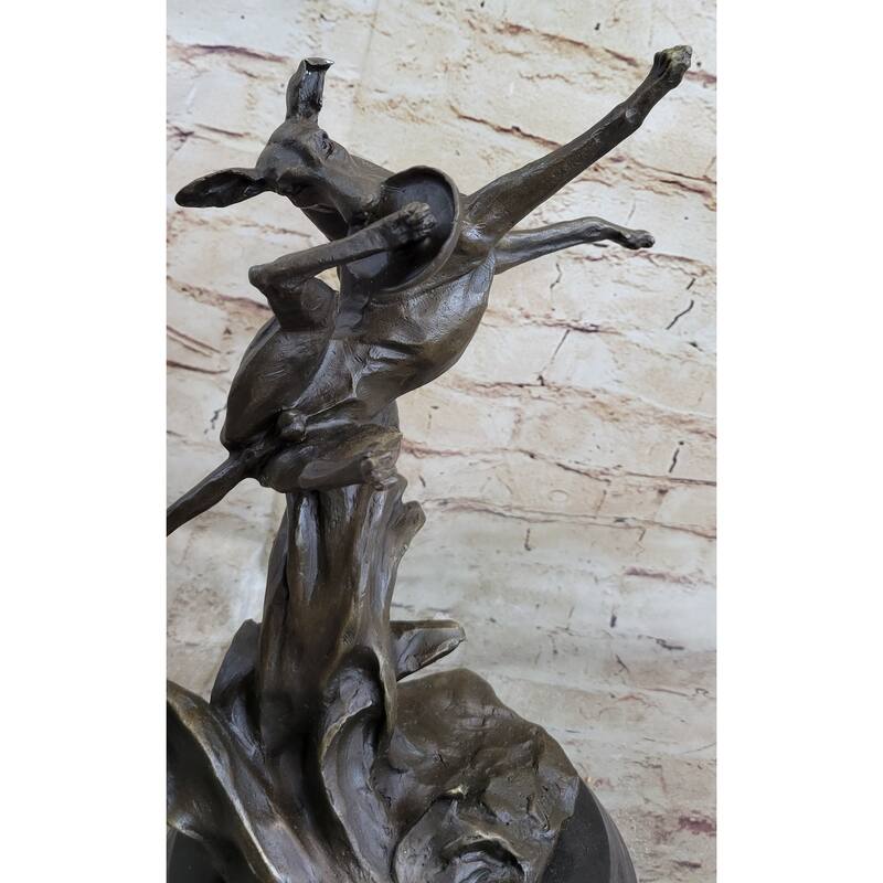 Puppy Dog Catching Frisbee Bronze Sculpture Statue Decor Original Art By Milo