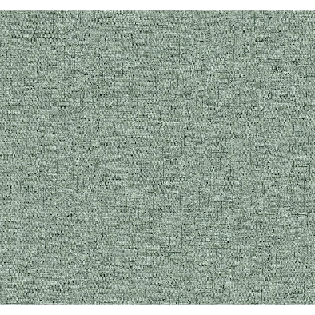 A-Street Prints Bentley Green Faux Linen Wallpaper
