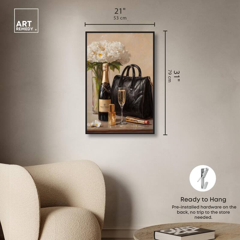 Cheers to Lovely Glam Canvas by Art Remedy