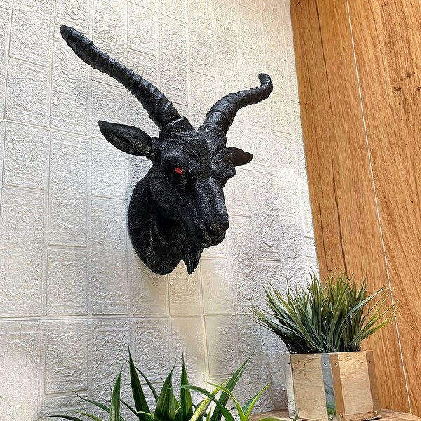 Black Baphomet Lucifer Goat Head Sabbatic Occult Wall Hanging