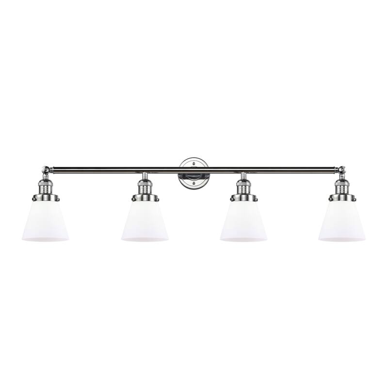 Innovations Lighting 4 Light 42" Wide Bathroom Vanity Light - Polished Chrome / Matte White Cased