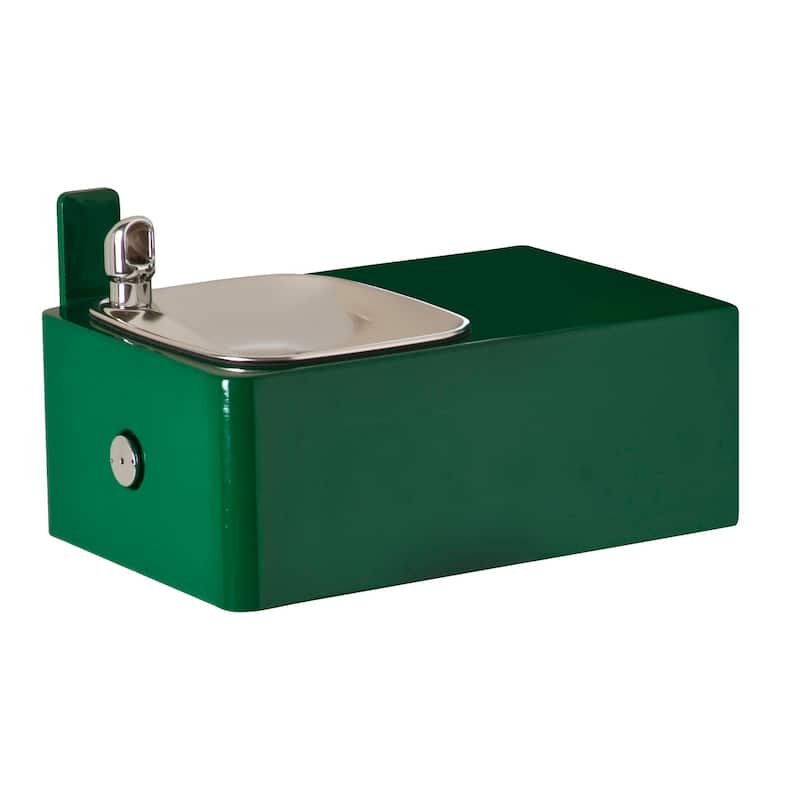 Haws Wall Mounted 11 Gauge Powder-Coated Steel Drinking Fountain - Green