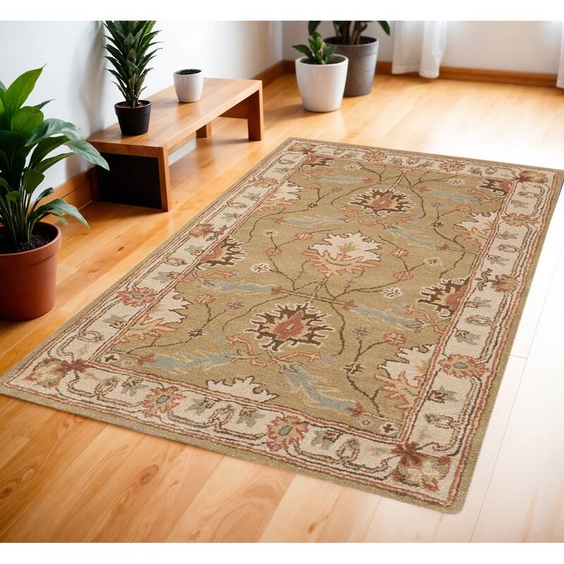 Bubip Power Loomed Floral Traditional Soft Area Rug By HomeRoots
