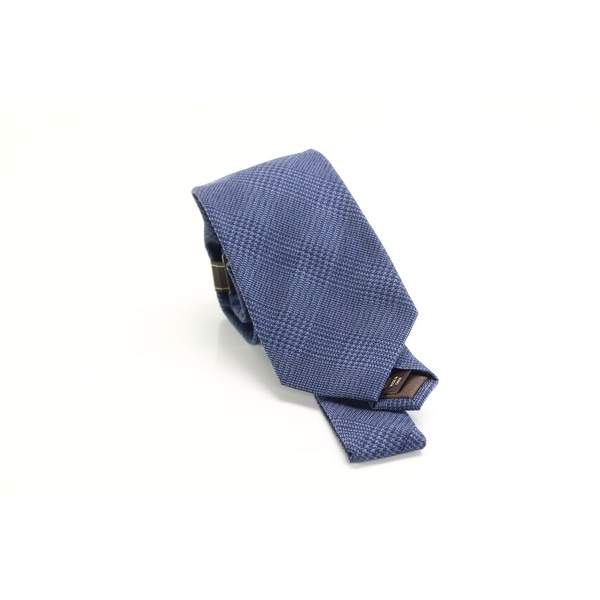 Tasso Elba Men's Neck Tie Blue One Size Fabrizio Plaid Skinny Wool