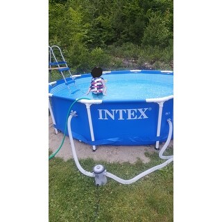Intex Metal Frame Pool w/ Pump & Type H Filters (6 Pack) & 10 ...